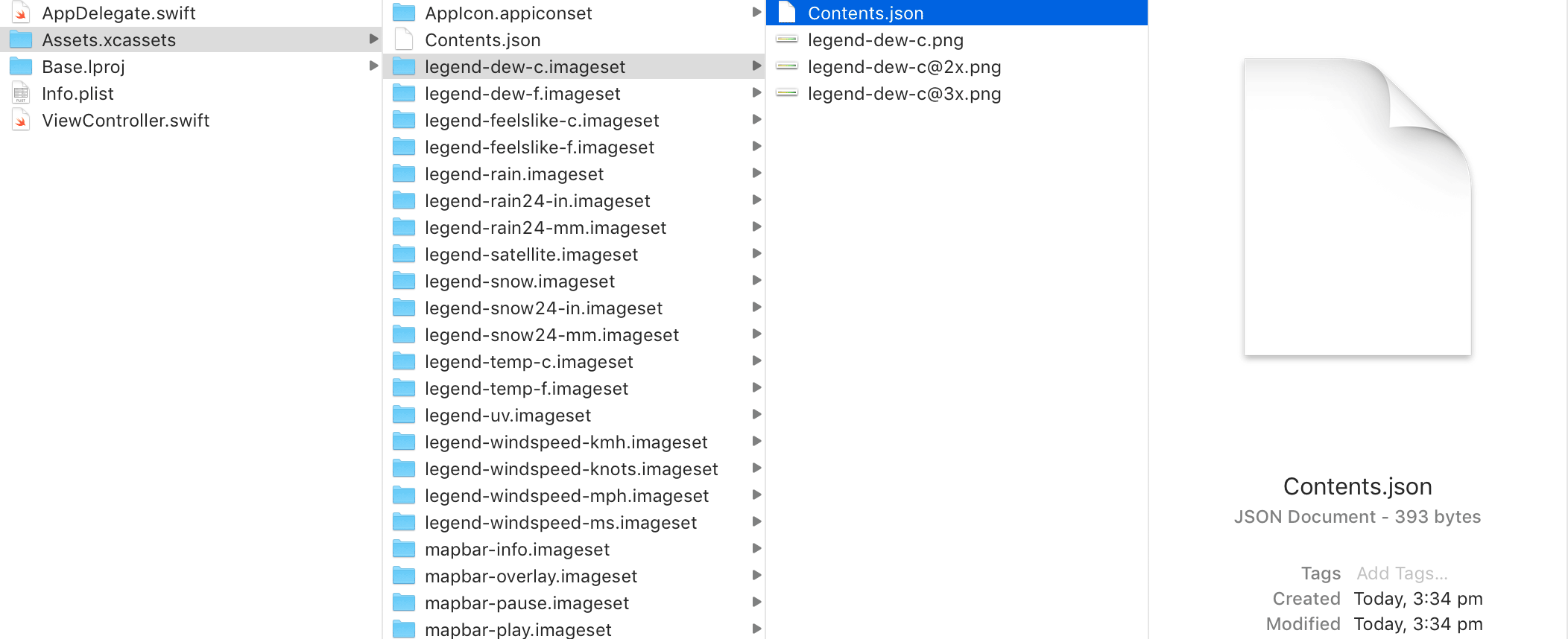 Asset catalog structure in Finder