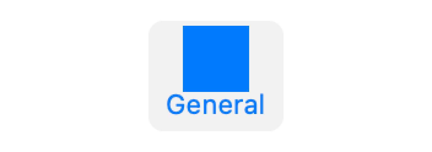 A preferences tab icon that’s just a solid square