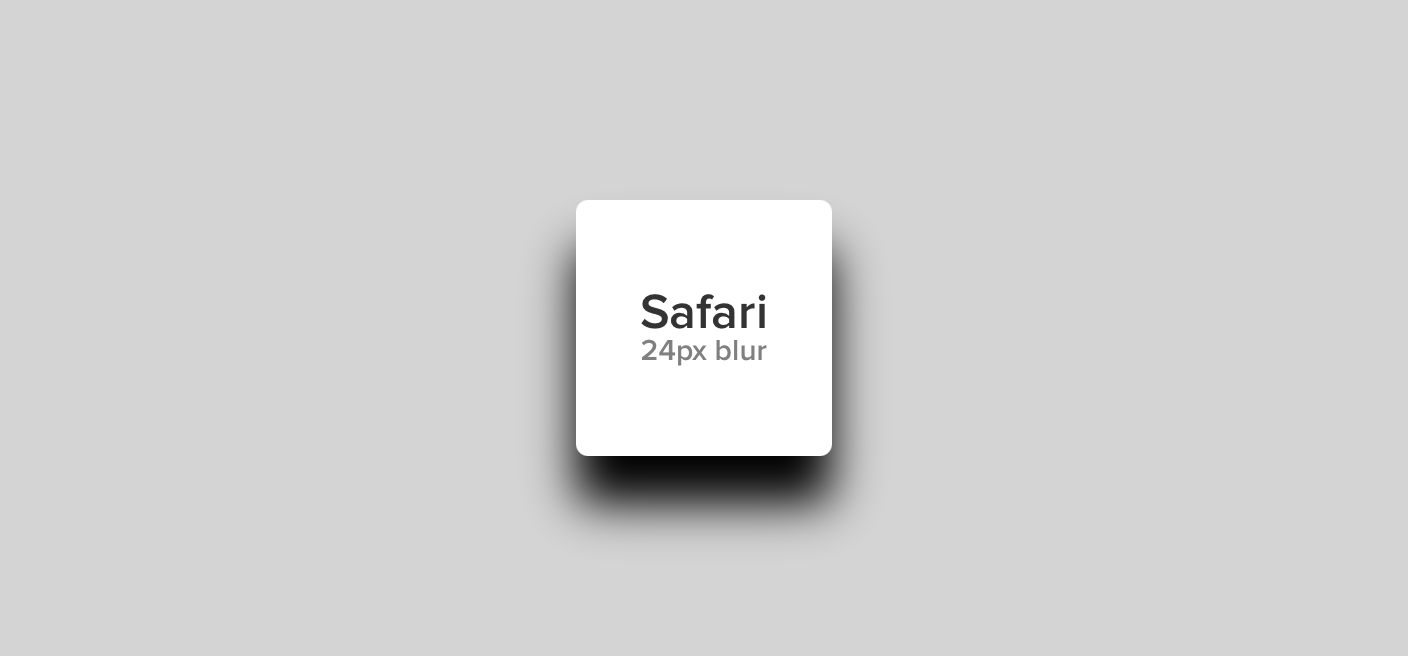 A rectangle with a shadow, switching between Safari, Firefox, and Chrome’s rendering.