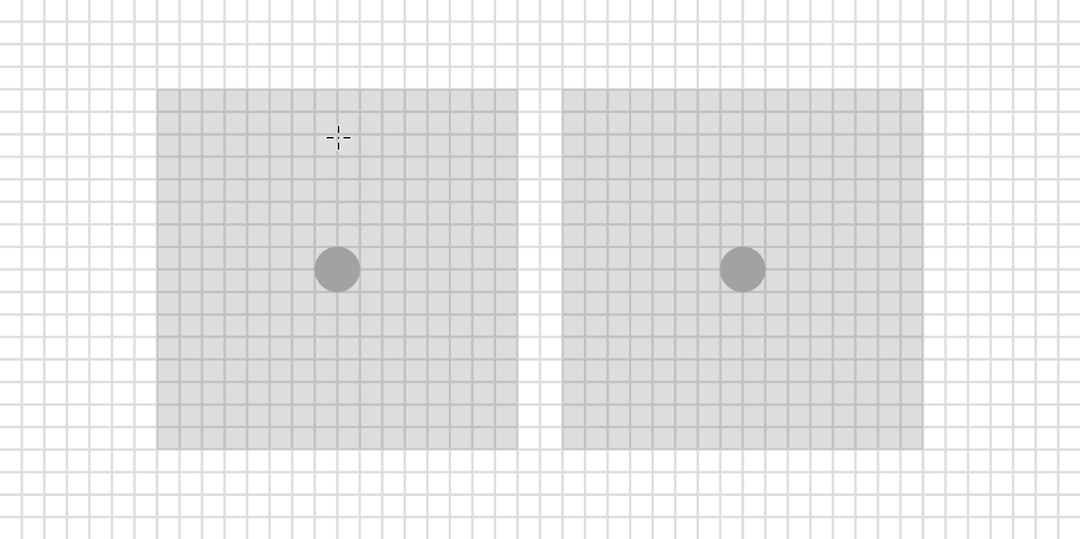 Camera iris icons with 5 and 7 blades being drawn in Adobe Illustrator