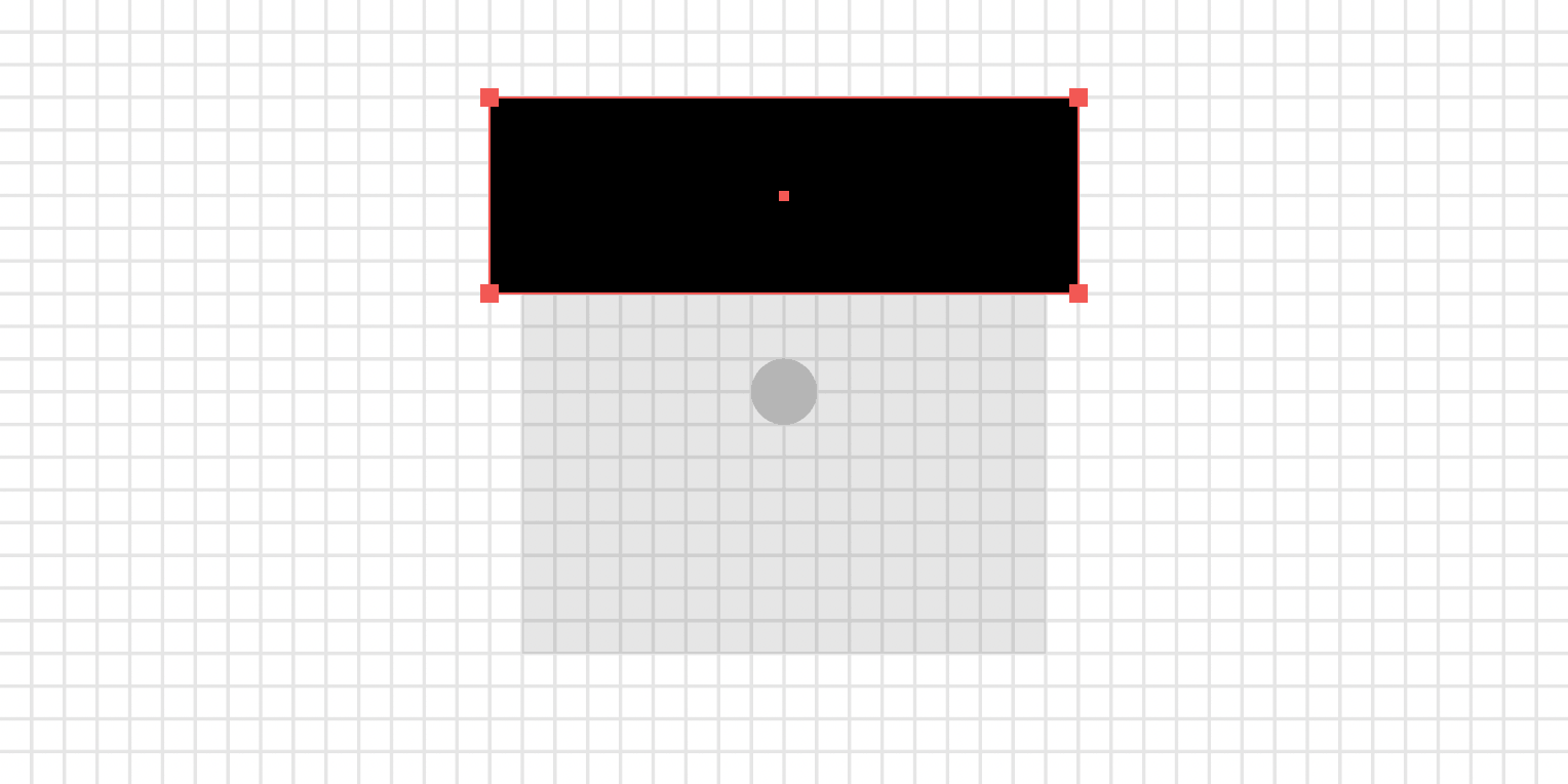 The first step of a camera iris icon being drawn in Adobe Illustrator