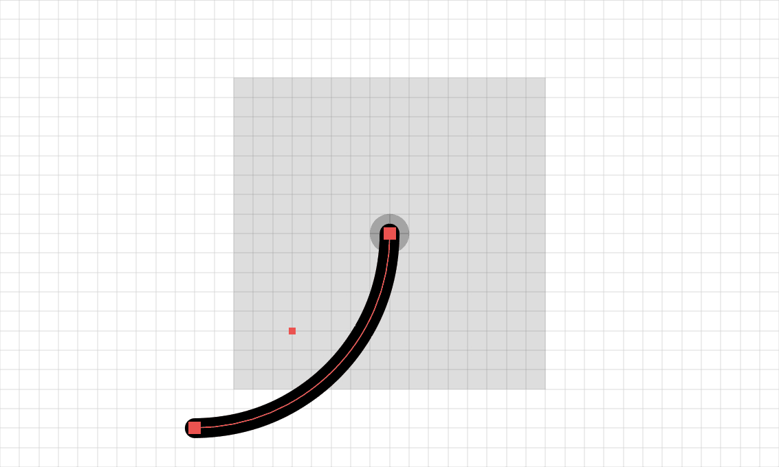 Step 2 of a fingerprint icon being drawn in Adobe Illustrator
