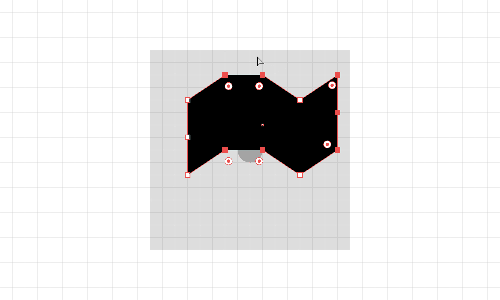 Step 3 of a flag icon being drawn in Adobe Illustrator