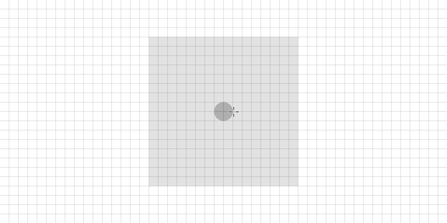 The first step of a magnet icon being drawn in Adobe Illustrator