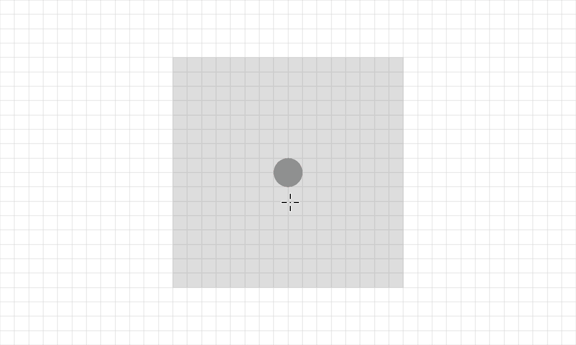 Step 1 of a fountain pen icon being drawn in Adobe Illustrator
