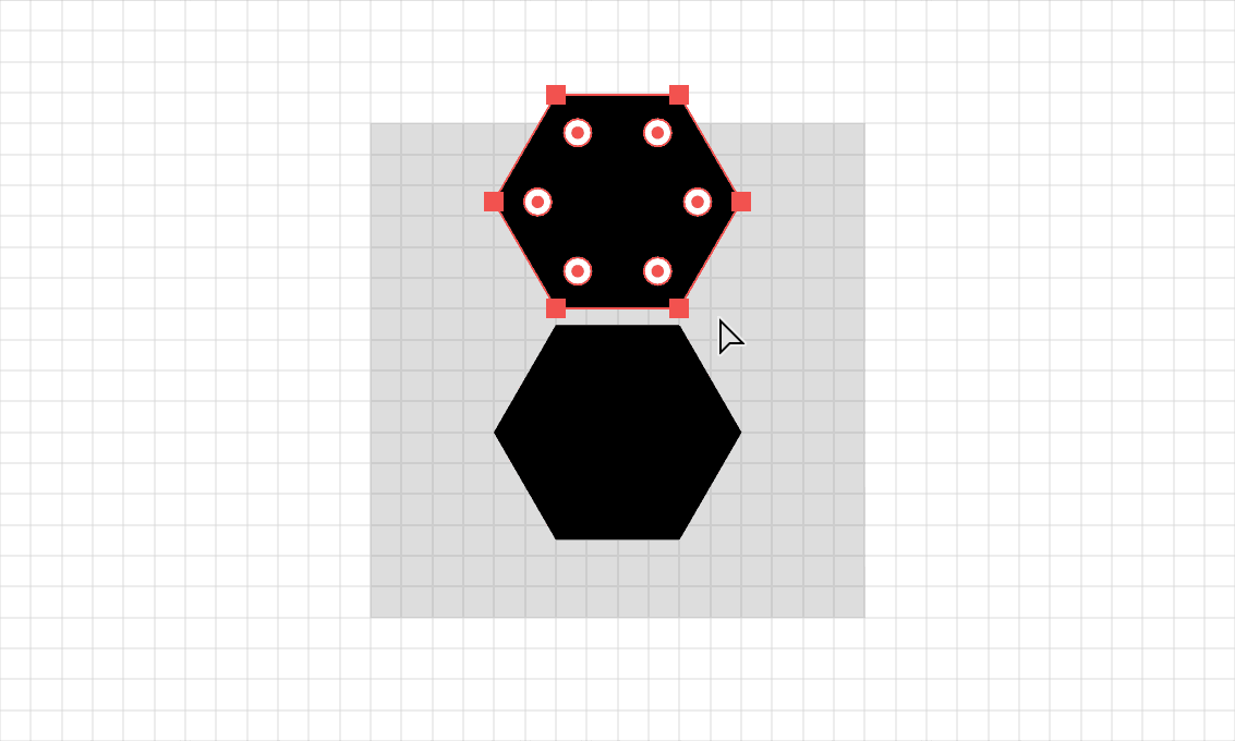 Step 2 of a fountain pen icon being drawn in Adobe Illustrator