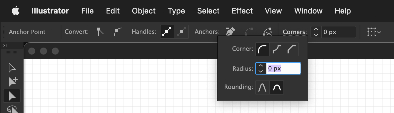 Adobe Illustrator’s control bar
