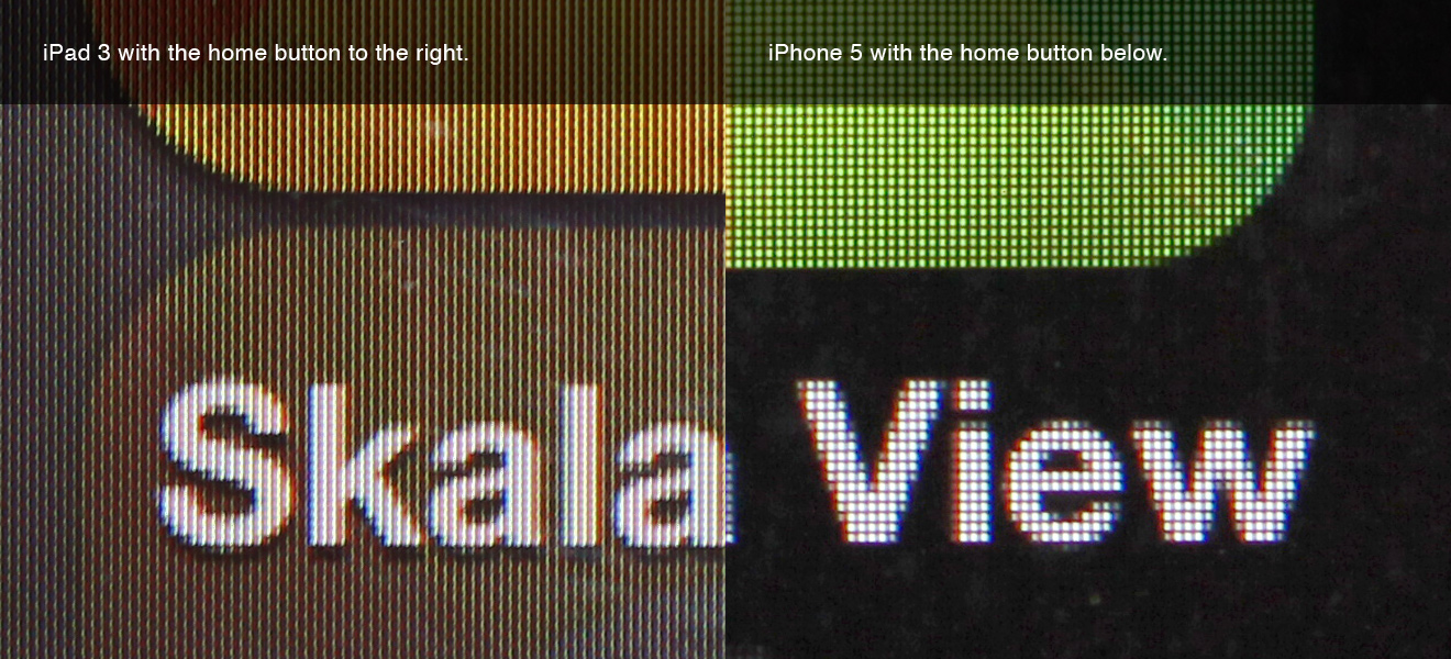 iPad and iPhone macro display photo