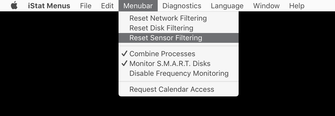 Resetting hidden sensors
