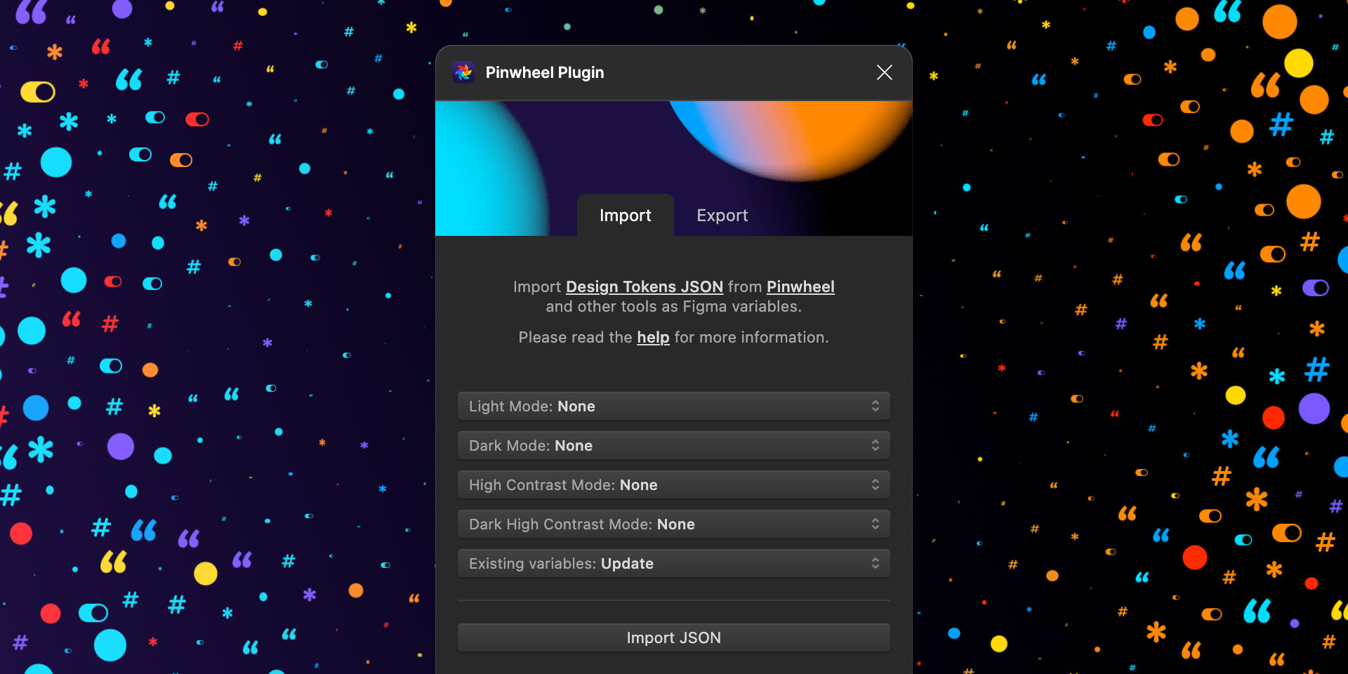 A screenshot of the Pinwheel Figma plugin.