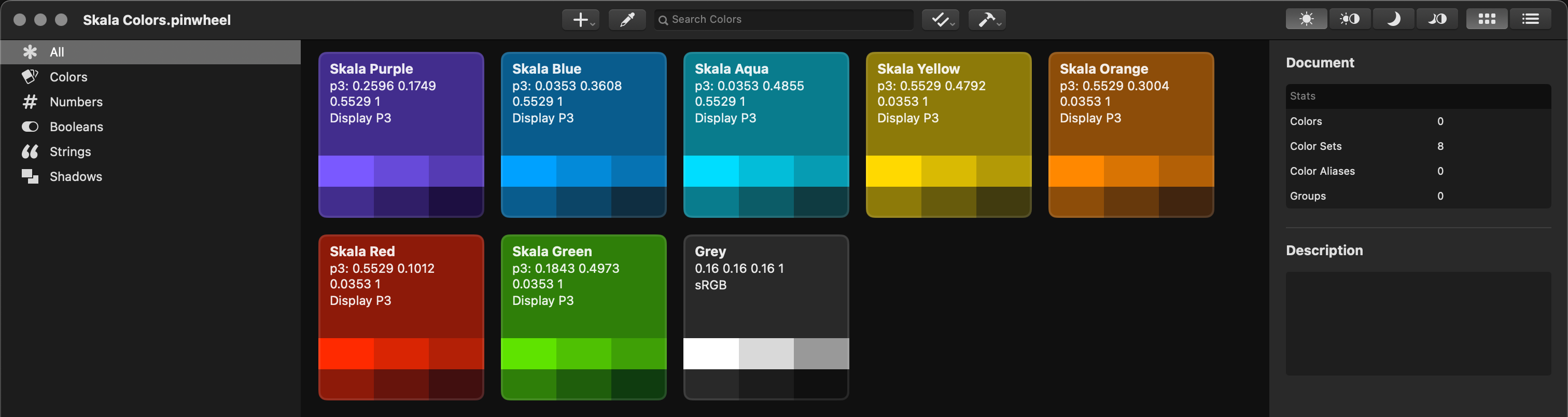 A screenshot of Pinwheel’s grid view