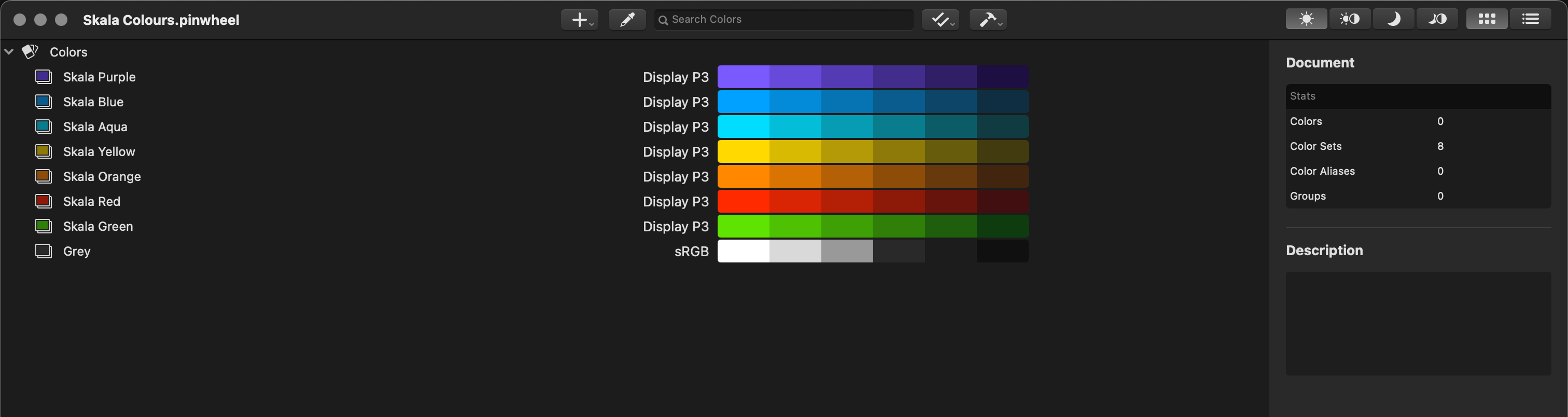 A screenshot of Pinwheel’s table view